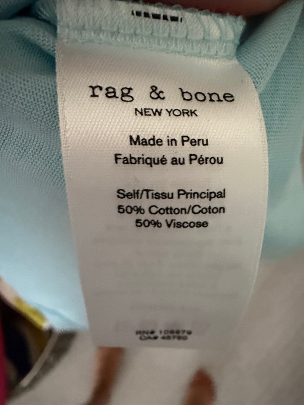 rag & bone Pale Blue V-Neck Tee - Picture 5 of 5